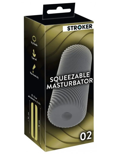 Серый мастурбатор Squeezable Masturbator 02
