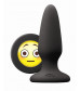 Черная силиконовая пробка среднего размера Emoji OMG - 10,2 см.