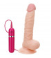 Телесный вибратор-реалистик на присоске G-GIRL STYLE 8INCH VIBRATING DONG - 20,3 см.
