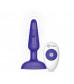 Фиолетовая анальная вибропробка с 3 источниками вибрации TRIO REMOTE CONTROL PLUG  PURPLE - 13,5 см.