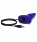 Фиолетовая анальная вибропробка с 3 источниками вибрации TRIO REMOTE CONTROL PLUG  PURPLE - 13,5 см.