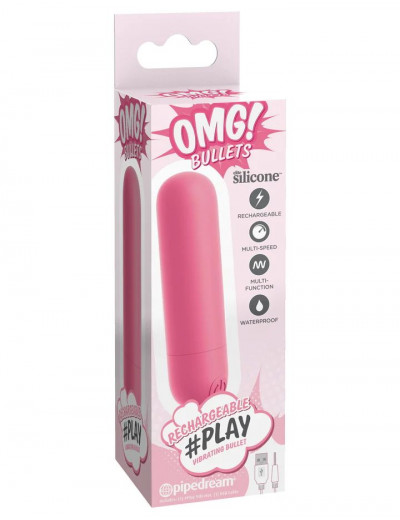 Розовая вибропуля #Play Rechargeable Bullet
