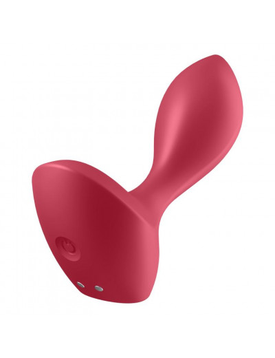Красный вибромассажёр простаты Satisfyer Backdoor Lover - 14 см.