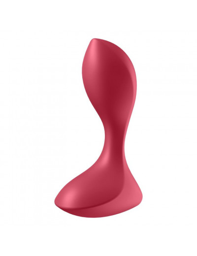 Красный вибромассажёр простаты Satisfyer Backdoor Lover - 14 см.