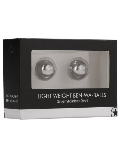 Серебристые металлические вагинальные шарики Light Weight Ben-Wa-Balls