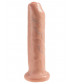 Телесный необрезанный фаллоимитатор на присоске 7  Uncut Cock - 19,1 см.