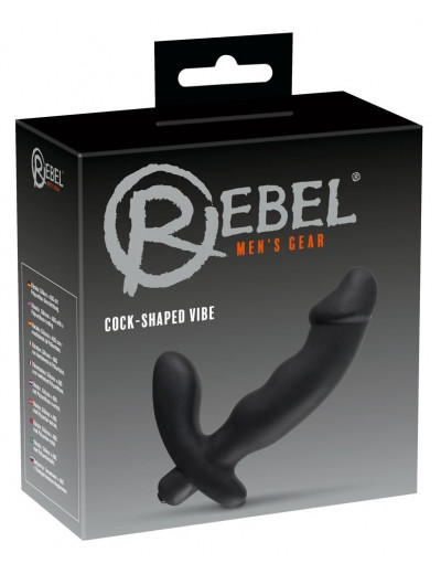 Чёрный анальный вибратор для стимуляции простаты Rebel