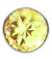 Большая серебристая анальная пробка Diamond Yellow Sparkle Large с жёлтым кристаллом - 8 см.