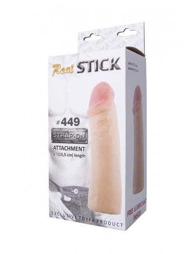 Телесный реалистичный фаллос-насадка RealStick #449 - 17 см.