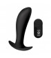 Черный стимулятор простаты Silicone Prostate Vibrator with Remote Control - 12 см.
