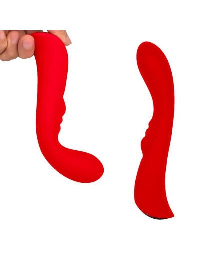 Красный вибромассажер 6  Silicone G-Spot Fun - 19,1 см.
