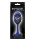 Синяя анальная пробка с шариками внутри Rattler - 12,7 см.