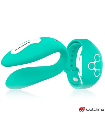 Зеленый вибратор для пар с пультом-часами Weatwatch Dual Pleasure Vibe