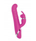 Розовый вибратор-кролик NAGHI NO.42 RECHARGEABLE DUO VIBRATOR - 24 см.
