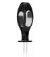 Черный электростимулятор с проводящей насадкой E-Stim Hollow Butt Plug - 7,8 см.