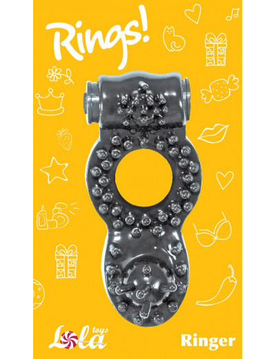 Чёрное эрекционное кольцо Rings Ringer