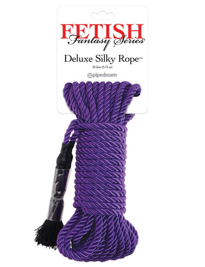 Фиолетовая веревка для фиксации Deluxe Silky Rope - 9,75 м.