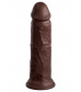 Коричневый фаллоимитатор 8  Silicone Dual Density Cock - 22,8 см.