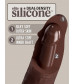 Коричневый фаллоимитатор 8  Silicone Dual Density Cock - 22,8 см.