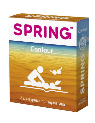 Контурные презервативы SPRING CONTOUR - 3 шт.