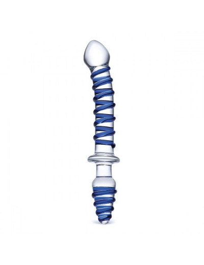 Двусторонний фаллоимитатор с анальной пробкой Mr. Swirly Dildo   Butt Plug - 25 см.