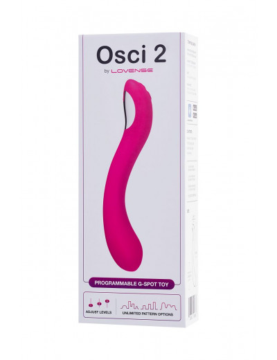 Ярко-розовый вибратор Lovense Osci 2 - 22 см.