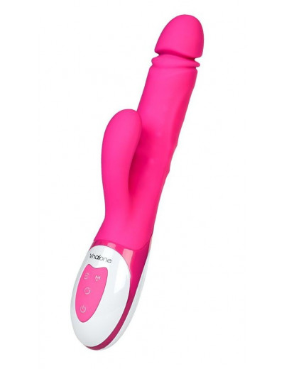 Розовый вибратор Nalone Wave - 26 см.