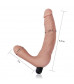 Телесный безремневой вибрострапон Rechargeable IJOY Real Strapless Strap on - 21 см.