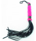 Плеть из лака с розовым мехом BDSM Light - 43 см.