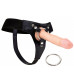 Черные трусики Harness Deluxe для страпона O-ring