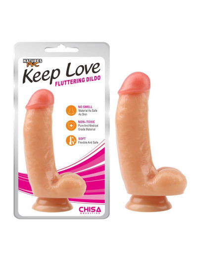 Реалистичный фаллоимитатор на присоске Fluttering Dildo - 17 см.