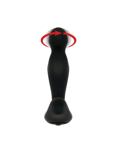Черный вибростимулятор простаты Adam s Rotating P-spot Massager - 14,2 см.