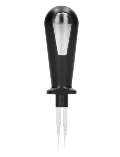 Черный электростимулятор с проводящей насадкой E-Stim Butt Plug - 8 см.