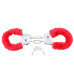 Наручники с красным мехом Beginners Furry Cuffs