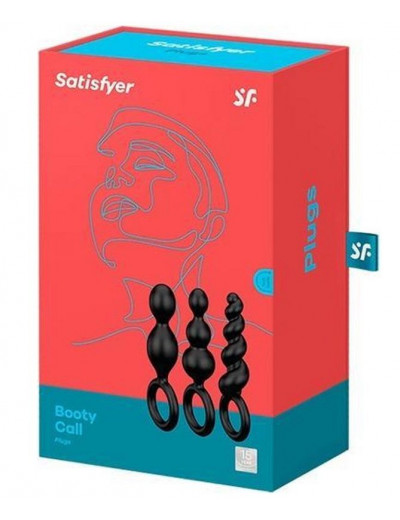 Набор чёрных анальных цепочек Satisfyer Booty Call