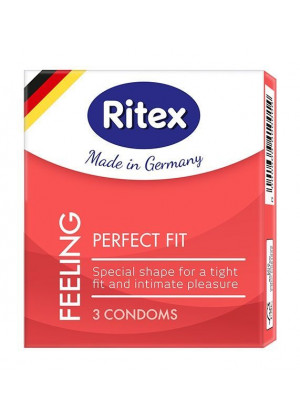 Презервативы анатомической формы с накопителем RITEX PERFECT FIT - 3 шт.