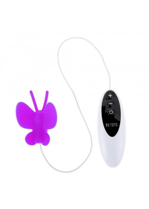 Фиолетовый клиторальный стимулятор Butterfly