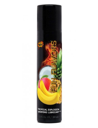 Разогревающий лубрикант Fun Flavors 4-in-1 Tropical Explosion с ароматом тропических фруктов - 30 мл.