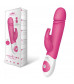 Розовый вибратор с функцией толкания Thrusting Rabbit