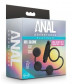 Черная анальная цепочка с эрекционным виброкольцом Silicone Anal Beads with Vibrating C-Ring