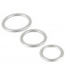 Набор из 3 эрекционных колец под металл Metallic Silicone Cock Ring Set