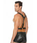 Черная мужская портупея Twisted Bit Black Leather Harness