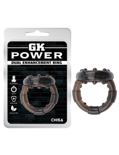 Дымчатое двойное эрекционное кольцо Dual Enhancement Ring