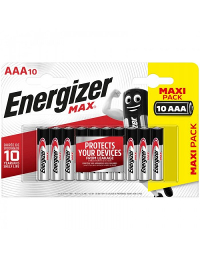 Батарейки Energizer MAX AAA/LR03 1.5V - 10 шт.