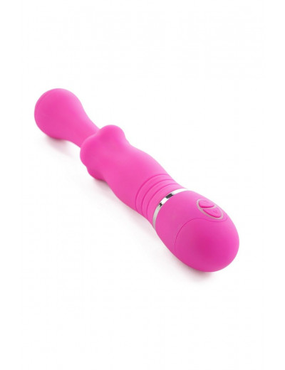 Розовый вибромассажёр с вращающейся головкой THE CHARLOTTE ROSE PINK INTERNAL ROTATION - 23 см.