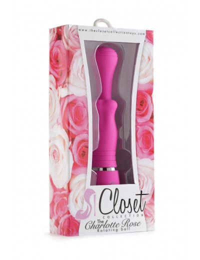 Розовый вибромассажёр с вращающейся головкой THE CHARLOTTE ROSE PINK INTERNAL ROTATION - 23 см.