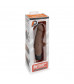 Коричневый вибратор-реалистик 6.5  Girthy Realistic Vibrator - 19 см.