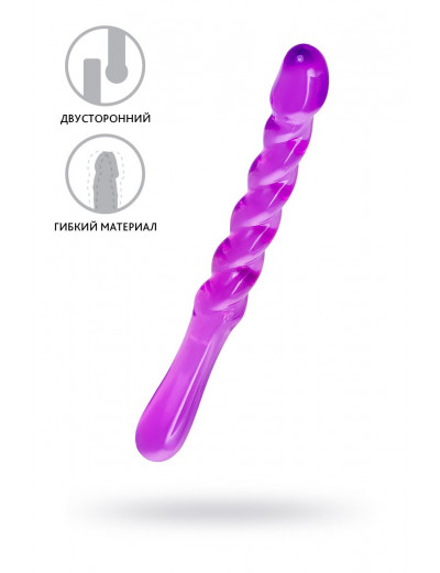 Фиолетовый двусторонний фаллоимитатор Tanza - 27,5 см.