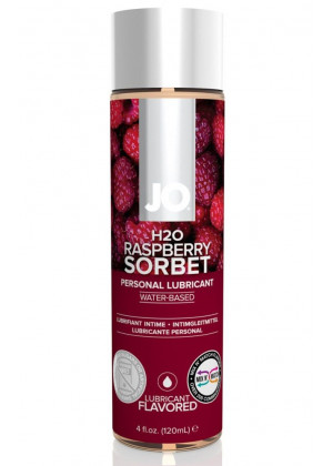 Лубрикант на водной основе с ароматом малины JO Flavored Raspberry Sorbet - 120 мл.