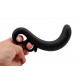 Черный G-стимулятор Two-Finger G-Spot Plug - 14 см.